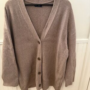 Gap CashSoft Taupe Button Front Cardigan